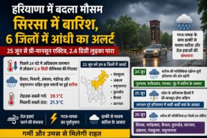 Haryana Weather Update: हरियाणा में मौसम ने बदली करवट, सिरसा में बारिश, 6 जिलों में आंधी का अलर्ट