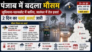 Punjab Weather: पंजाब में 2 दिन बारिश और आंधी का यलो अलर्ट, लुधियाना-पठानकोट में बरसे बादल, जालंधर में तेज हवाएं