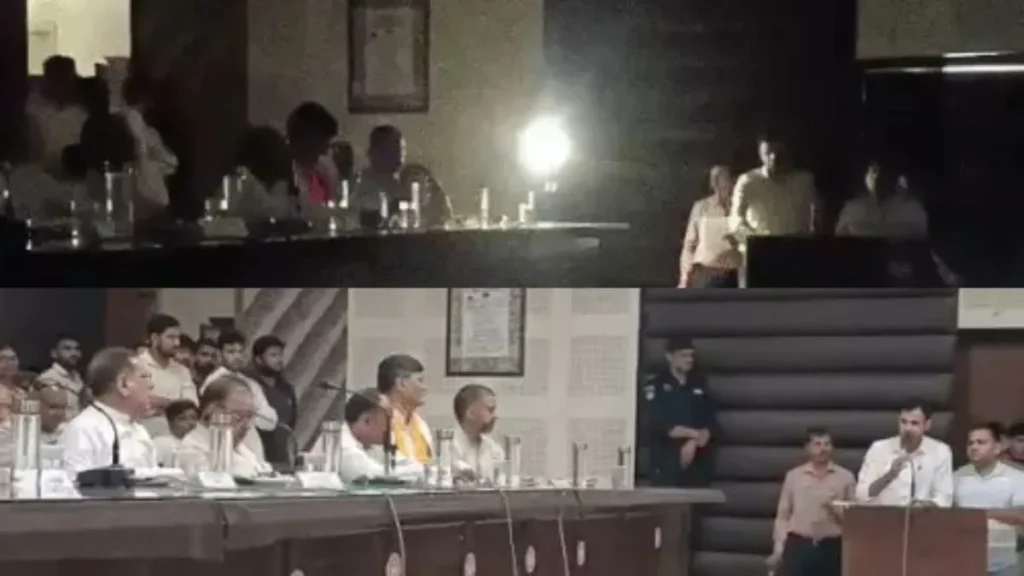 Bhiwani News: भिवानी में बिजली कटी तो मोबाइल की रोशनी में मंत्री राजेश नागर ने सुनीं जनता की शिकायतें