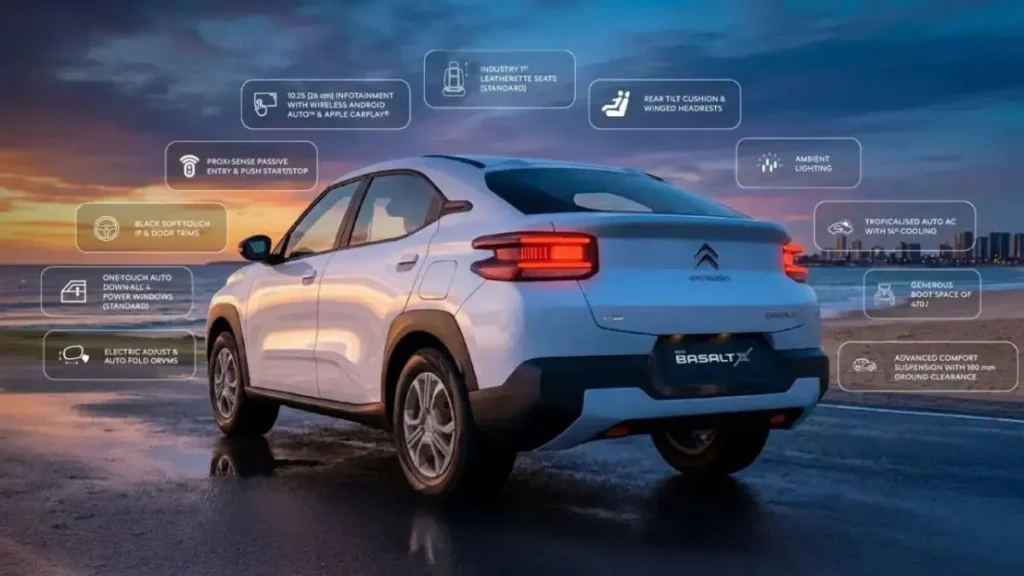 Citroen Basalt X का नया Comfort Edition आया, कम कीमत में मिलेंगे प्रीमियम सीट कवर और 3D मैट