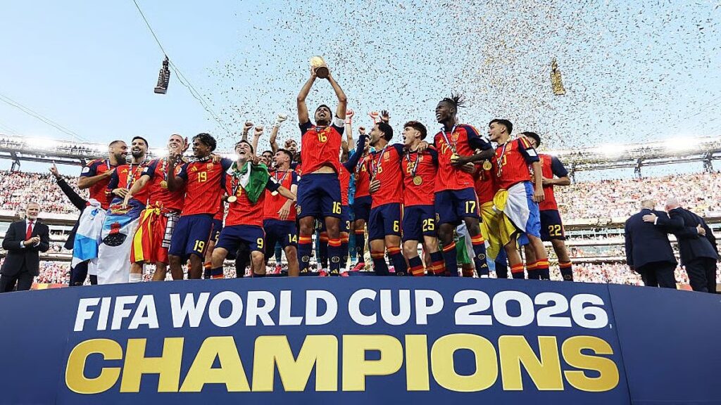 FIFA World Cup: स्पेन ने फुटबॉल वर्ल्ड कप 2026 के फाइनल में अर्जेंटीना को 1-0 से हराकर 16 साल बाद विश्व कप ट्रॉफी अपने नाम की