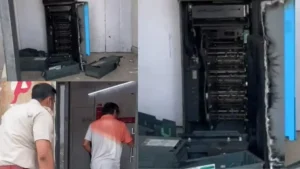 Faridabad ATM Theft News: फरीदाबाद में चोरों का तांडव, गैस कटर से काटा एटीएम, साढ़े 5 लाख लेकर उड़ गए बदमाश