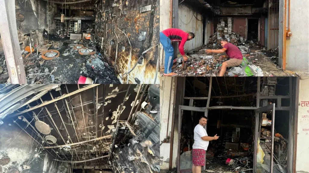 Kurukshetra News: लाड़वा शोरूम में लगी आग से 2 करोड़ का सामान, 17 लाख कैश और सोना जलकर राख