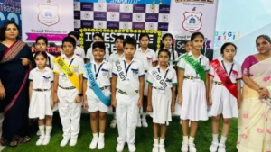 Ladwa School News: किड्जी स्कूल में छाया अनुशासन का रंग, कैप्टन और वाइस कैप्टन को पहनाए गए सैश
