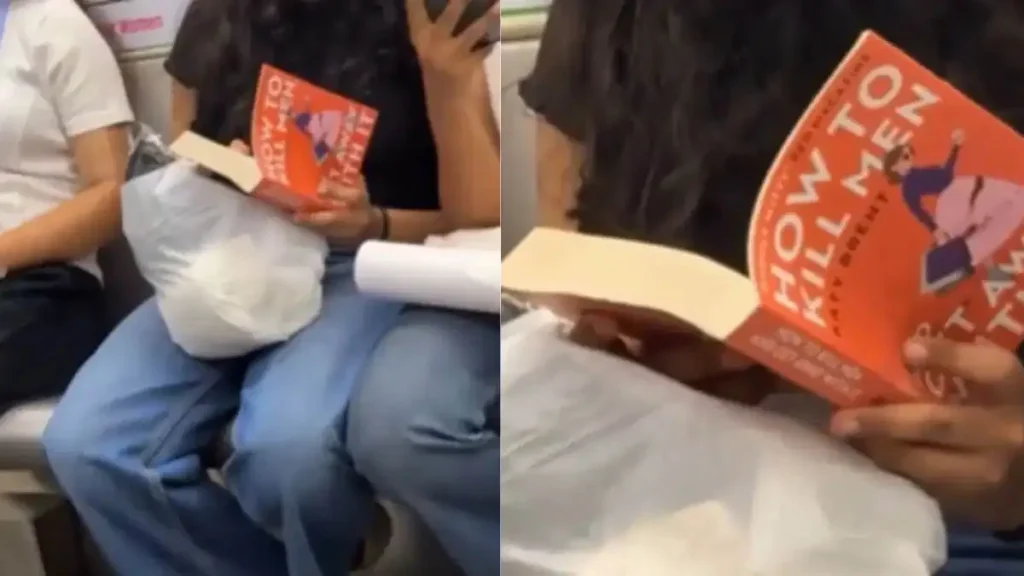 Metro Viral: मेट्रो में महिला ने खोली खौफनाक नाम वाली किताब, शीर्षक देखकर सहम गए पुरुष