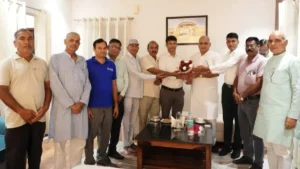 Narnaul News: नारनौल में कैबिनेट मंत्री रणवीर गंगवा से मिला नामदेव समाज, मुख्यमंत्री की भूमि घोषणा जल्द लागू करने की मांग