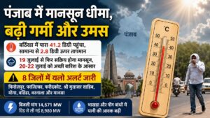 Punjab Weather: पंजाब में धीमा पड़ा मानसून, गर्मी और उमस बढ़ी, 19 जुलाई से बारिश की उम्मीद