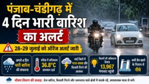 Punjab Weather: पंजाब में सक्रिय मानसून, कई जिलों में भारी बारिश-बिजली गिरने की चेतावनी, 28-29 जुलाई के लिए ऑरेंज अलर्ट