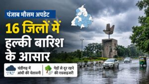 Punjab Weather Today: 16 जिलों में बारिश की संभावना, चंडीगढ़ में आंधी का अलर्ट, बादल छाए रहेंगे, गर्मी-उमस बरकरार