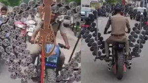 Bike With 500 Horns: फरीदाबाद के कांवड़िया की बाइक में लगे थे 500 हॉर्न, हरिद्वार पुलिस ने चालान काटकर उतारे