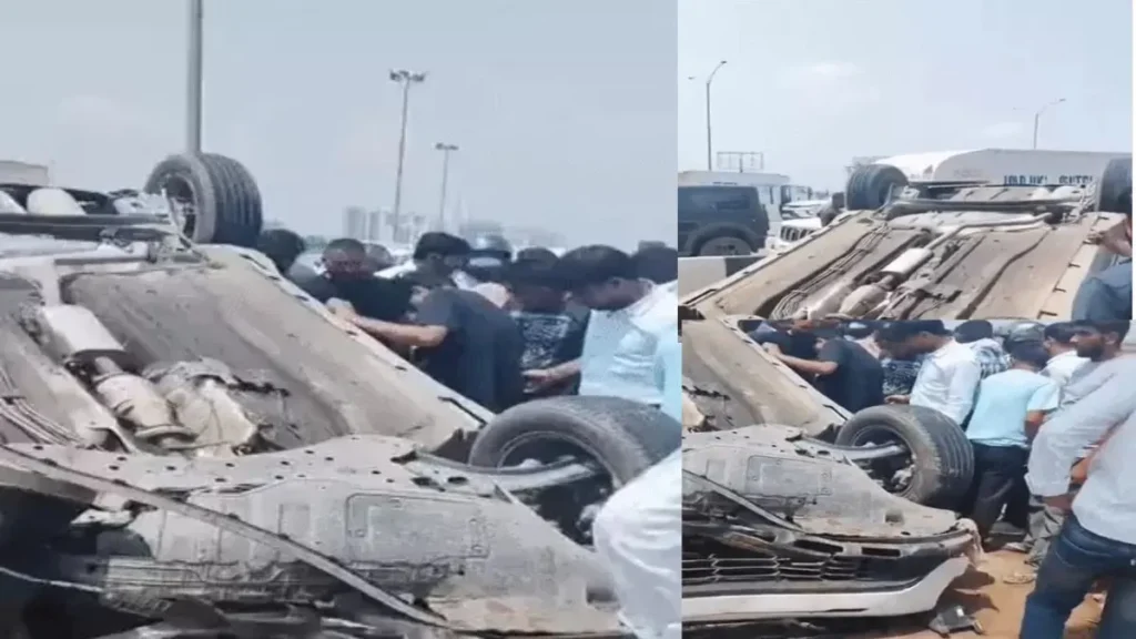Gurugram Accident: गुरुग्राम में एक्सप्रेसवे पर पलटी कार, अस्पताल में जिंदगी की जंग लड़ रहा चालक