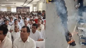 Kurukshetra News: कुरुक्षेत्र में रोड़ समाज की महापंचायत, हर्ष-बीरबल एनकाउंटर पर फूटा गुस्सा, विधायक का फूंका पुतला