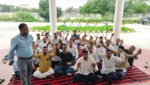 Haryana Electricity Board: नीलोखेड़ी में बिजली कर्मचारियों का फूटा गुस्सा: एग्री डिस्कॉम के विरोध में निगदु सब डिवीजन पर हुई गेट मीटिंग