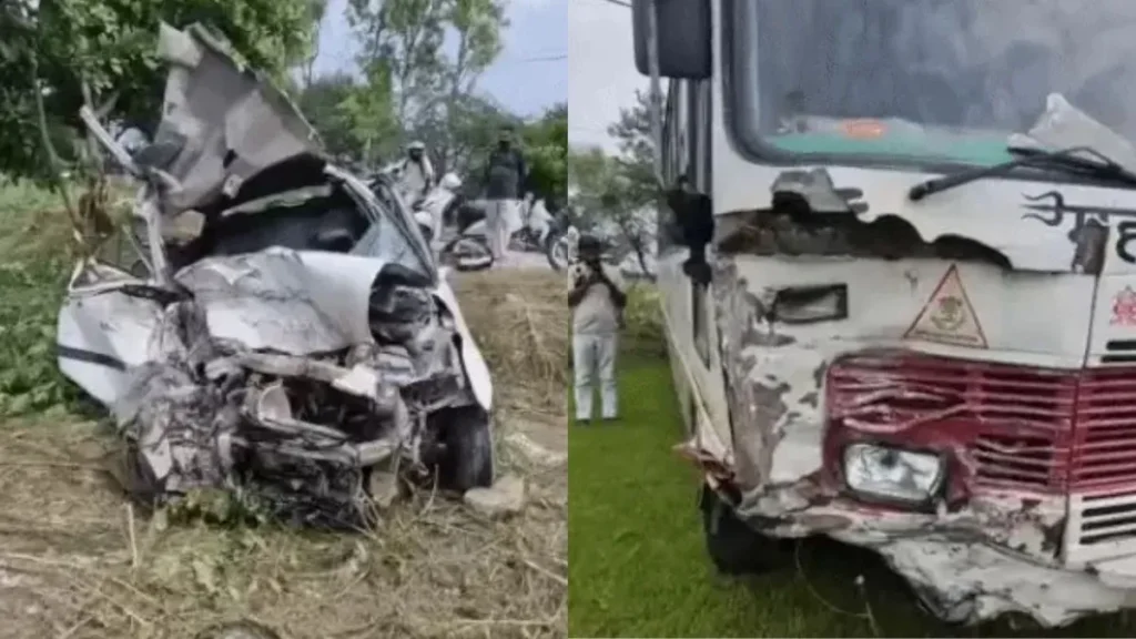 Karnal News: करनाल में भीषण सड़क हादसा, तेज रफ्तार प्राइवेट बस ने कार को उड़ाया, ठेकेदार की दर्दनाक मौत