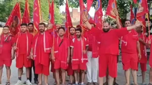 Narnaul Balaji Padyatra: नारनौल से मेहंदीपुर बालाजी धाम के लिए रवाना हुई पदयात्रा, 8 अगस्त को चढ़ेगा निशान