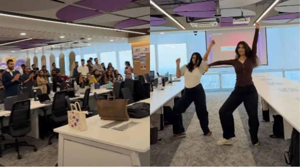 Office Dance Viral: कॉर्पोरेट ऑफिस में अचानक बज उठा गुरु रंधावा का 'डोपामिन', दो युवतियों के धमाकेदार डांस का वीडियो वायरल