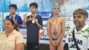 Panipat Kiyansh Swimming: पानीपत के 11 वर्षीय कियांश का कमाल: दिल्ली के तालकटोरा स्टेडियम में जीता स्विमिंग ब्रॉन्ज मेडल