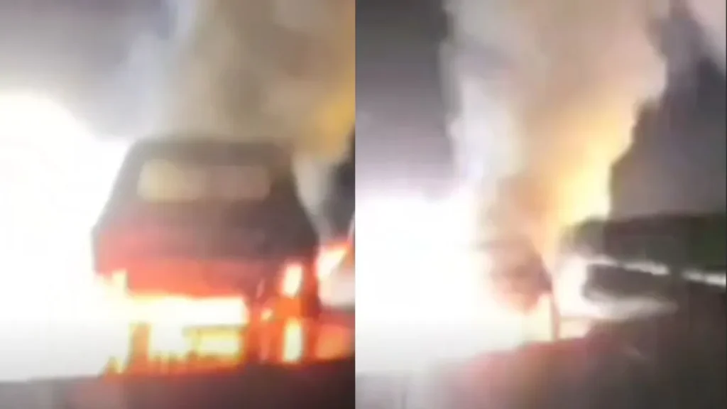 Rohtak Car Fire: रोहतक में चलती किया सोनेट बनी आग का गोला, बाइक सवार ने बचाई परिवार के 5 लोगों की जान