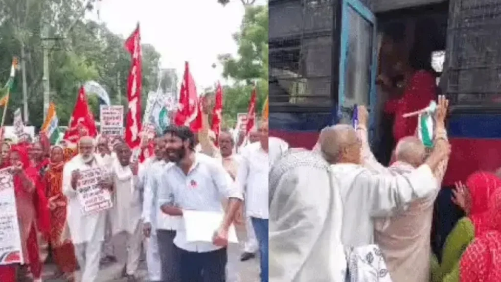 Rohtak Farmers Protest: रोहतक में निजीकरण के खिलाफ 'जेल भरो आंदोलन' में उमड़ा जनसैलाब, 'कम पड़ गईं पुलिस की बसें'