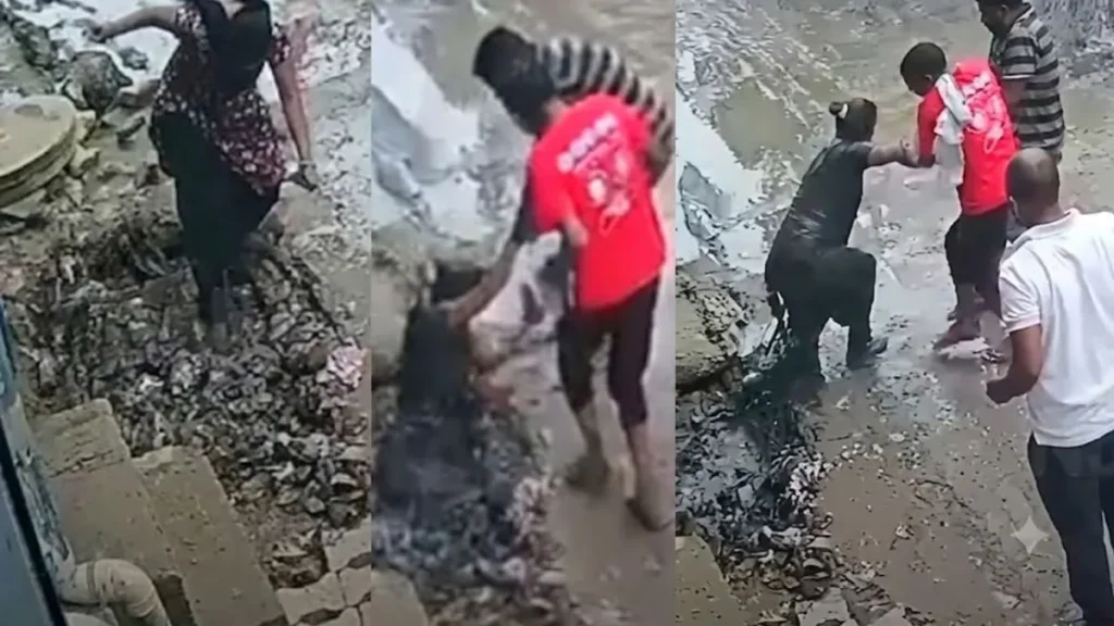 Panipat News: पानीपत में टूटे नाले में समाई महिला, सीसीटीवी में कैद हुआ दिल दहला देने वाला हादसा