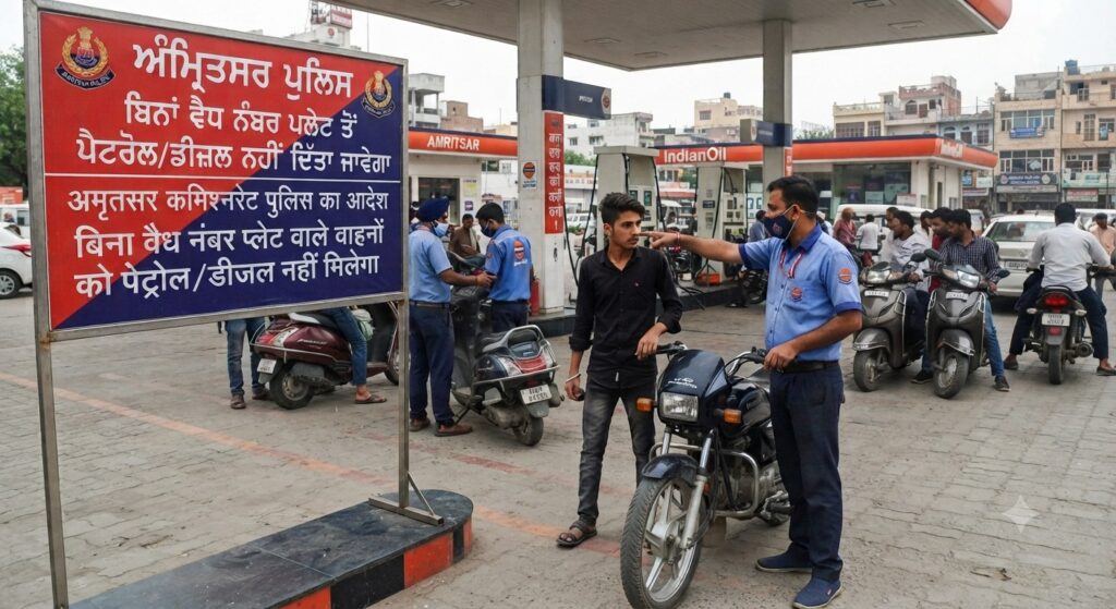 Amritsar fuel ban number plate : अमृतसर में बिना वैध नंबर प्लेट के नहीं मिलेगा पेट्रोल और डीजल