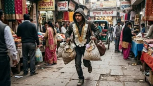 Bajaja Bazaar Theft: बजाजा बाजार में तीसरी मंजिल से घुसे चोर, कटर से काटा शटर, कैश-ज्वैलरी और नोटों के हार लेकर फरार चोर