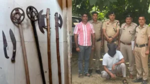 Hisar News: हिसार के मंदिर में चादर के अंदर मिले 6 तेजधार हथियार, प्रवीन उर्फ घोलू गिरफ्तार