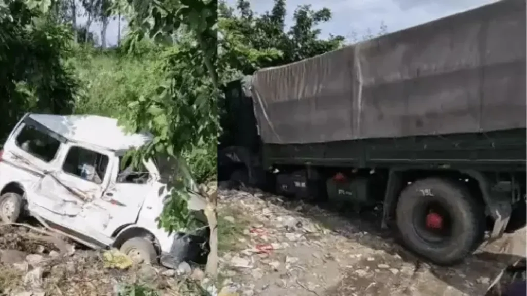 Karnal Army Truck Accident: अनियंत्रित सेना के ट्रक ने एक्टिवा और ईको को मारी टक्कर, पिता-पुत्र घायल