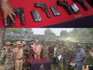 Khemkaran Weapor Recovery : बीएसएफ और पुलिस ने बरामद किए विदेशी हथियार और कारतूस