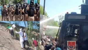 Kurukshetra News: धान खरीद पर कुरुक्षेत्र में संग्राम, पुलिस ने दागे आंसू गैस के गोले, वाटर कैनन चलने के बाद भी किसानों ने जीटी रोड किया जाम