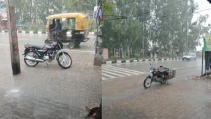 Kurukshetra Weather update: कुरुक्षेत्र में अचानक हुई मूसलाधार बारिश, ज्योतिसर में धान की कटाई ठप, किसानों की बढ़ी चिंता