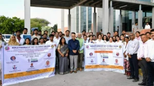 Mahendragarh : हकेवि में विश्व फार्मासिस्ट दिवस पर पौधारोपण अभियान एवं जागरूकता रैली का आयोजन