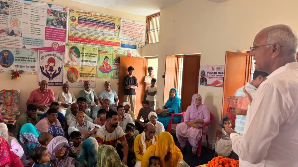 Mahendragarh : बारडा में आयोजित हुआ 'आंगन मिलन पर्व', विधायक कंवर सिंह यादव ने आंगनवाड़ी कार्यकर्ताओं की भूमिका को सराहा