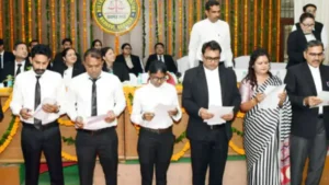 Narnaul : जिला बार एसोसिएशन नारनौल की नवनियुक्त कार्यकारिणी ने ली शपथ, अधिवक्ताओं के हितों की रक्षा का लिया संकल्प