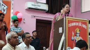 Narnaul : आरती राव बोली - राव तुलाराम के नाम से कुछ लोगों को होता है पेट दर्द