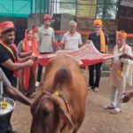 Narnaul: गौमाताओं को गुड़ व हरा चारा खिलवाया