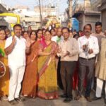 Narnaul: श्री राम कथा पूर्व निकाली शोभायात्रा