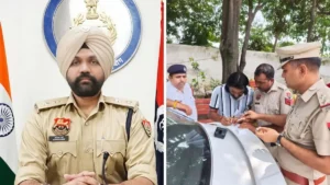 Panchkula News: 'भारत सरकार' लिखा फर्जी स्टीकर लगाकर घूम रही गाड़ी जब्त, DCP ट्रैफिक ने खुद मौके पर काटा 16 हजार का चालान
