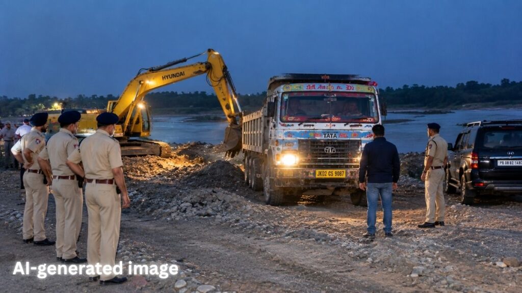 पंजाब में अवैध खनन पर प्रशासन की कार्रवाई: टिप्पर चालक ने पुलिस पर चढ़ाया वाहन, 2 गिरफ्तार