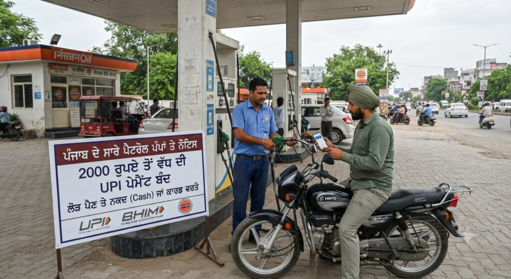 Punjab Petrol Pump UPI Payment : पंजाब के पेट्रोल पंपों पर बंद हो सकती है 2000 से ज्यादा की UPI पेमेंट