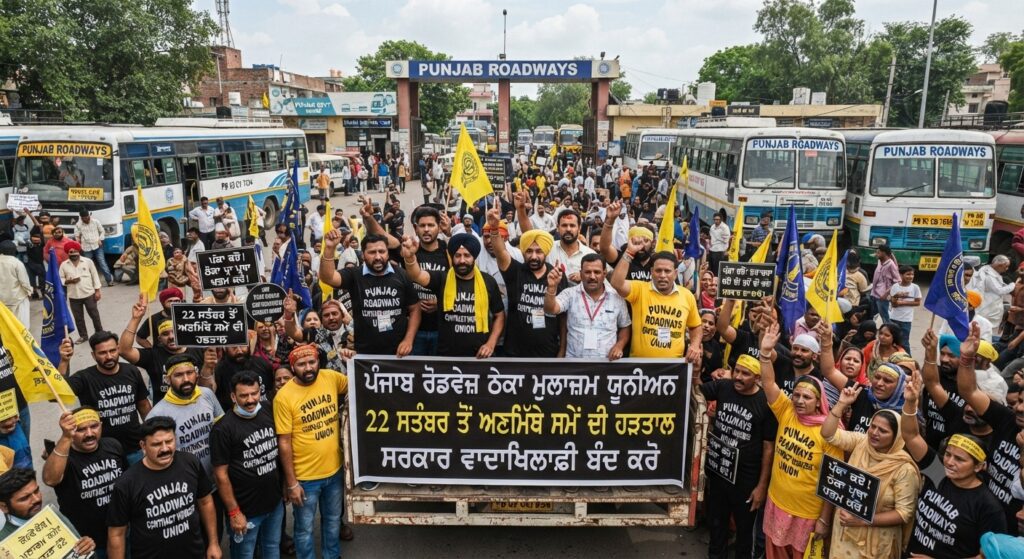 Punjab Roadways Contract Workers Strike : 22 सितंबर से अनिश्चितकालीन हड़ताल पर जाएंगे मुलाजिम, सरकार पर लगाया वादाखिलाफी का आरोप