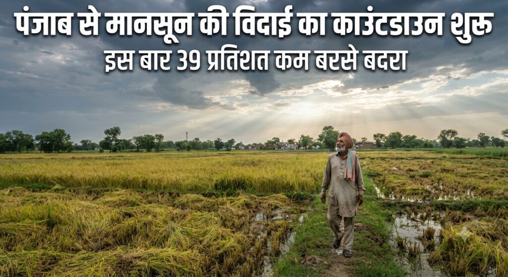 Punjab Weather Update : पंजाब से मानसून की विदाई का काउंटडाउन शुरू, इस बार 39 प्रतिशत कम बरसे बदरा