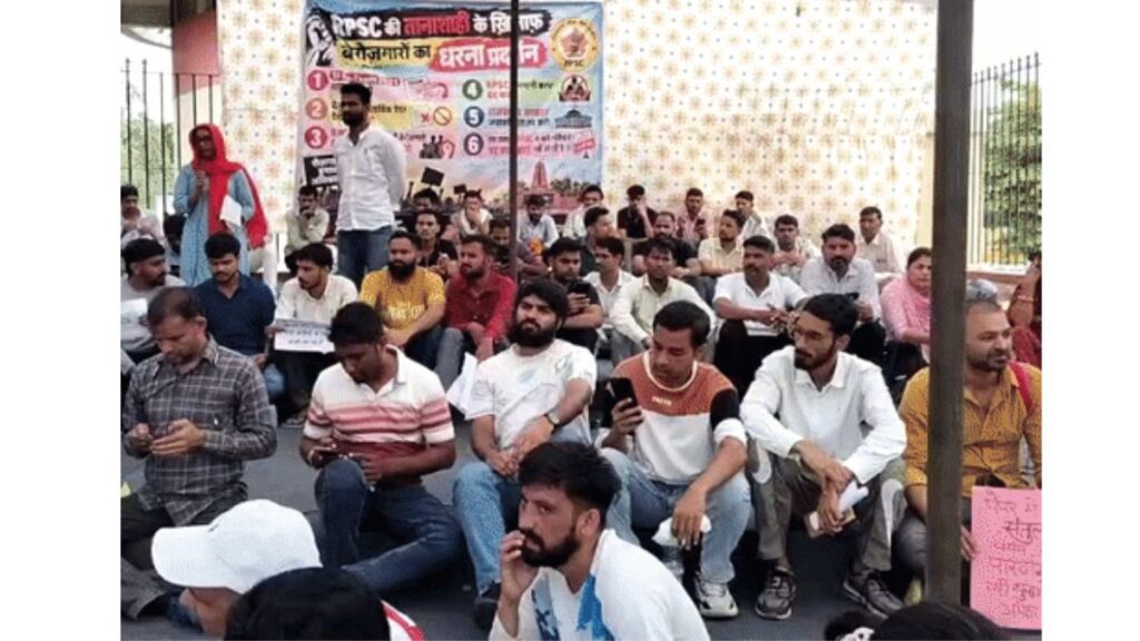 RPSC SI री-एग्जाम पर बवाल: अभ्यर्थियों ने परीक्षा रद्द करने की मांग की, बोले- सिलेबस से बाहर था पेपर