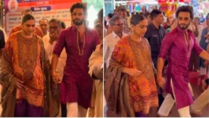 Bollywood News: सिद्धिविनायक मंदिर पहुंचे रणवीर सिंह और दीपिका पादुकोण, बप्पा के दर्शन का वीडियो वायरल