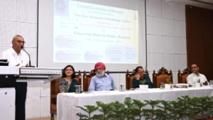 Mahendragarh : गुणवत्तापूर्ण शोध ज्ञान-परंपरा की प्रगति का आधार- प्रो. राजबीर सिंह
