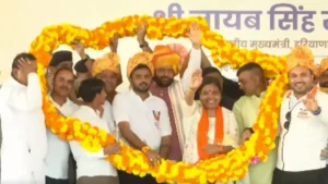 Narnaul : गुजरात के वडनगर से वाराणसी तक की 'सेवा यात्रा' का हरियाणा में भव्य प्रवेश, मुख्यमंत्री नायब सैनी और भाजपा प्रदेश अध्यक्ष ने किया स्वागत