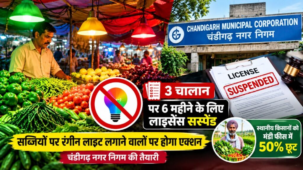 सब्जियों को ताजा दिखाने के लिए रंगीन लाइट लगाई तो होगा चालान, चंडीगढ़ निगम का प्रस्ताव
