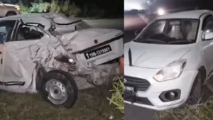 Yamunanagar News: यमुनानगर में नेशनल हाईवे पर भीषण हादसा, तेज रफ्तार ट्रक ने एयरफोर्स अधिकारियों की कार को रौंदा, 3 गंभीर