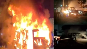 Yamunanagar Scorpio Car Fire: यमुनानगर में चलती स्कॉर्पियो बनी आग का गोला, चालक ने छलांग लगाकर बचाई जान