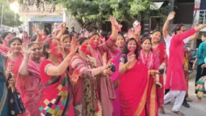 Narnaul : नारनौल में धूमधाम से संपन्न हुआ गणपति विसर्जन, ढोल-नगाड़ों और आतिशबाजी के साथ दी गई बप्पा को विदाई